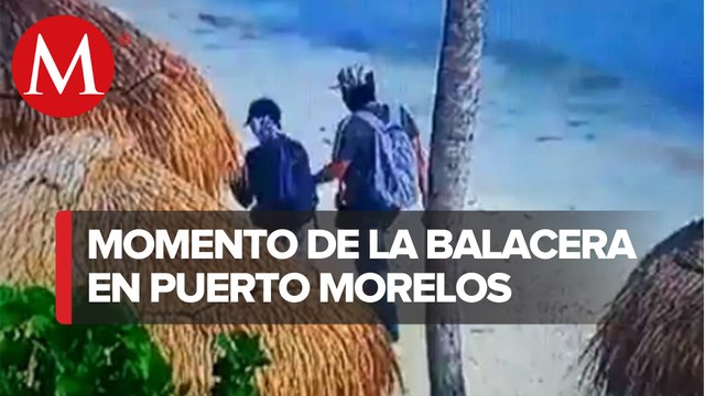 Video de la balacera en playa de Puerto Morelos, Quintana Roo