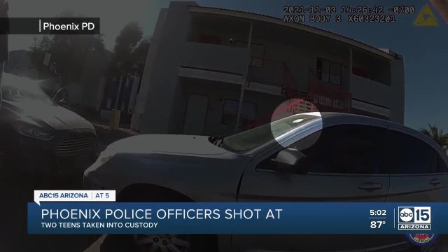 Teen boys arrested after reportedly shooting at Phoenix police officer