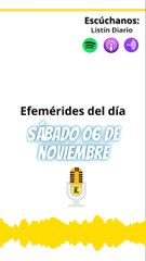 EFEMERIDES: viernes 5 de noviembre de 2021