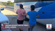 INM detiene dos camiones de migrantes en Chiapas