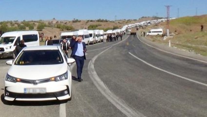 Sason'dan 500 araçlık konvoy, Cumhurbaşkanı Erdoğan'ı karşılamak için yola çıktı