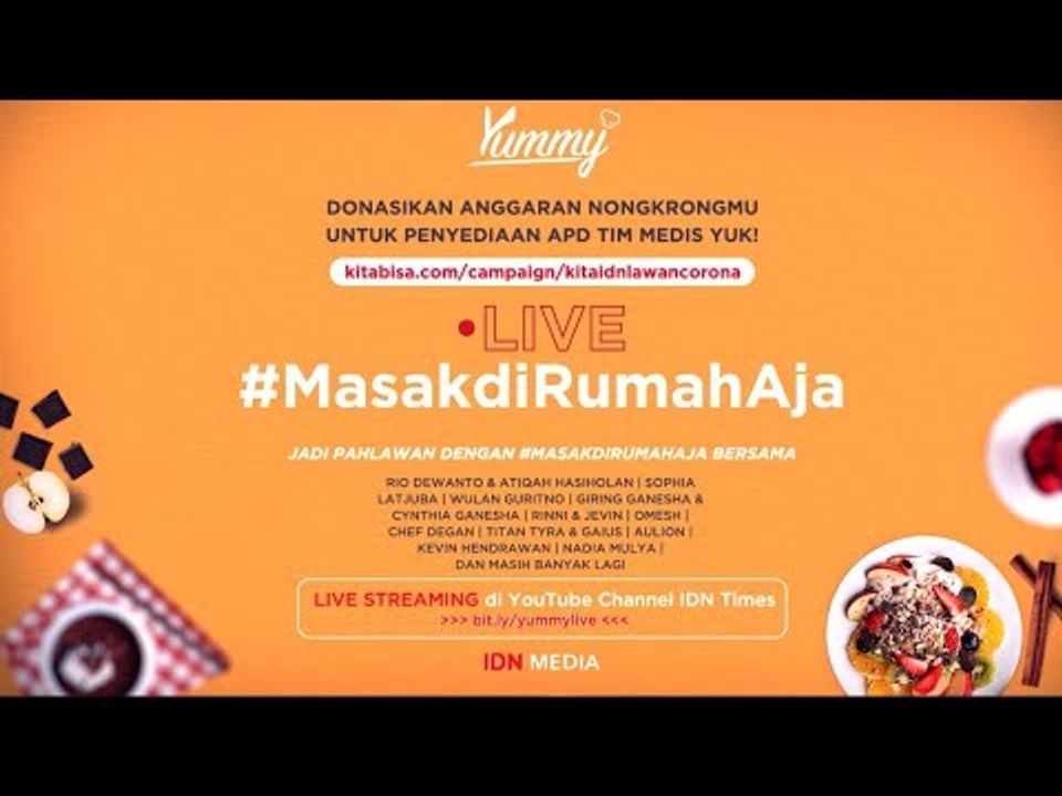 [LIVE] Yummy App - Masak Bareng Artis #MasakDiRumahAja