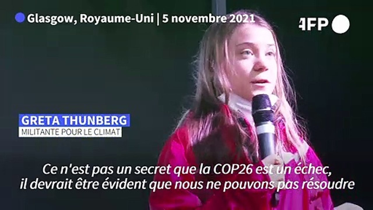 La COP26 est un "échec", déclare Greta Thunberg devant des milliers de jeunes à Glasgow
