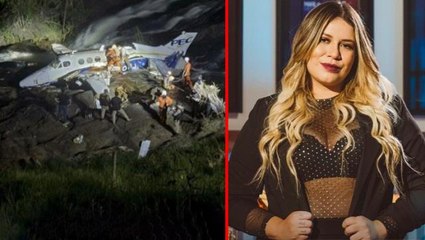 Şarkıcı Marilia Mendonça'nın ölümüne neden olan uçağından enkazından ilk görüntüler geldi