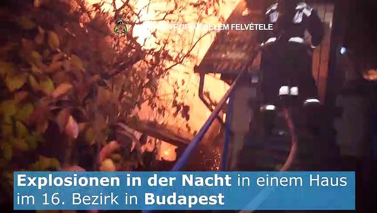 Feuerwehr filmt Explosion bei Löscharbeiten!