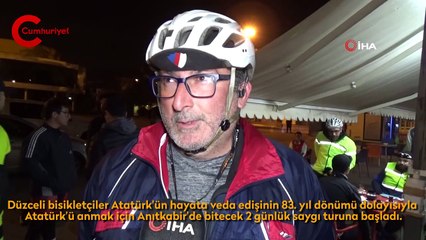 Anıtkabir’e bisikletlerle gidiyorlar