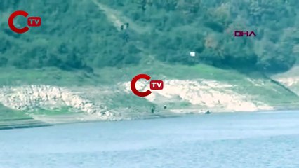 Alibeyköy Barajı'nda suya gömülmüş halde otomobil bulundu