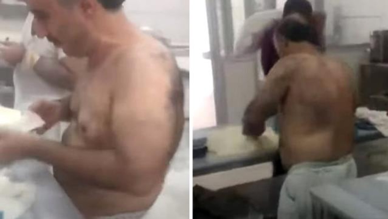 Gıda terörü sınır tanımıyor! Bu görüntü baklava imalathanesinde çekildi