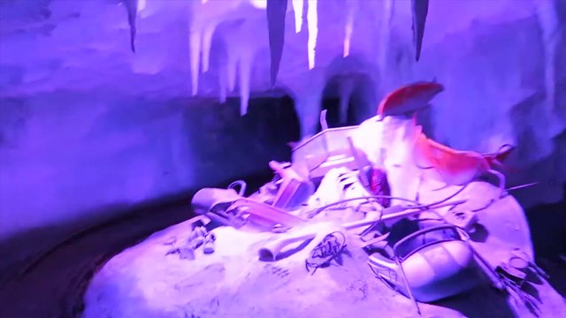 Matterhorn Bobsled Roller Coaster at Night (Disneyland Theme Park - Anaheim, CA) - 4K Roller Coaster POV Video