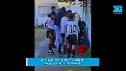 Una joyita: la primera entrevista de Messi en infantiles de Newell's