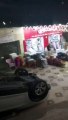 انقلاب سيارة داخل مجمع تجاري بمنطقة الرابية في العاصمة عمان