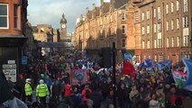 Thousands of protestors in Glasgow rally to demand climate action