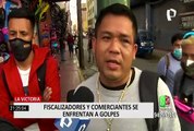 La Victoria: fiscalizadores se enfrentan a comerciantes en avenida Grau