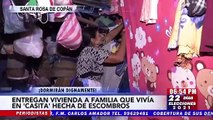 Entregan vivienda a familia que vivía entre escombros en Santa Rosa de Copán