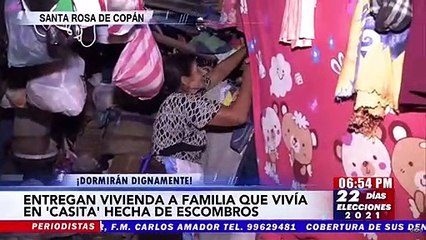 Entregan vivienda a familia que vivía entre escombros en Santa Rosa de Copán