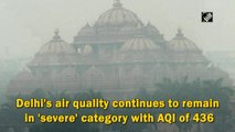 Delhi's air quality continues to remain in 'severe' category
