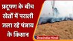Air Pollution: Punjab के खेतों में किसानों का burning stubble का सिलसिला जारी | वनइंडिया हिंदी