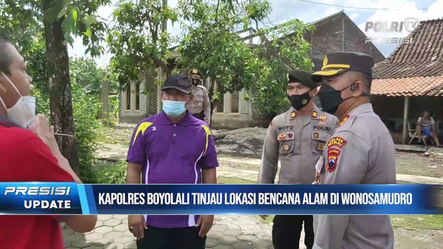 Kapolres Boyolali Gelar Baksos dan Berikan Sembako Kepada Warga Terdampak Bencana Alam di Wilayah Wonosamudro