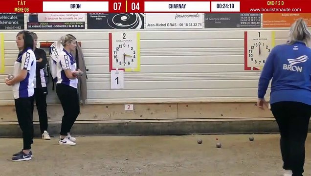 BRON vs CHARNAY Tête-à-tête Championnat National des Clubs de Pétanque Féminins - 2ème Division - Groupe D à Cluses