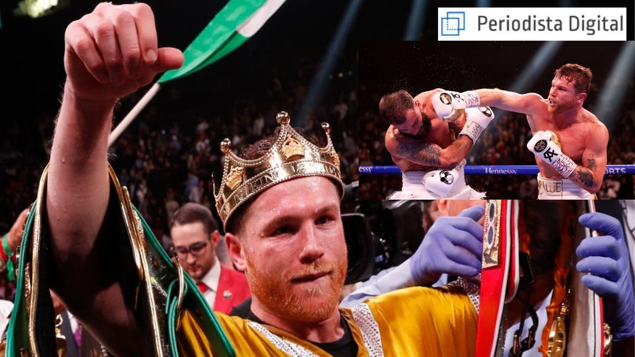 El mexicano 'Canelo' Álvarez noquea a Caleb Plant y se corona campeón indiscutible de los supermedianos