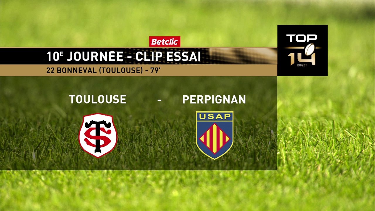 TOP 14 - Essai de Arthur BONNEVAL (ST) - Stade Toulousain - USA Perpignan - J10 - Saison 2021/2022