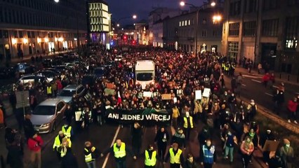 Protesters in Poland claim a pregnant woman died due to new abortion law