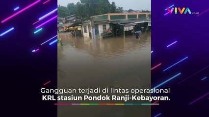 Rel Terendam Banjir, KRL Pondok Ranji-Kebayoran Terganggu