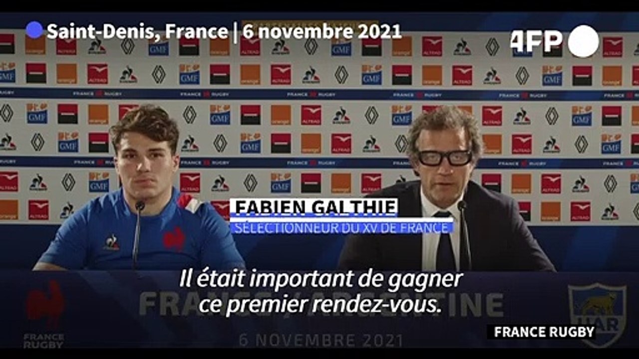 Rugby: France-Argentine, un match "indécis jusqu'au bout", estime Galthié