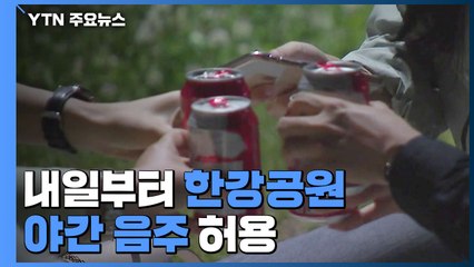 내일부터 한강공원 야간 음주 허용..."단체음주 자제" / YTN