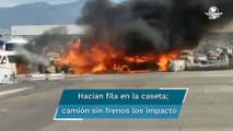 Camión sin frenos deja 19 muertos en la México-Puebla