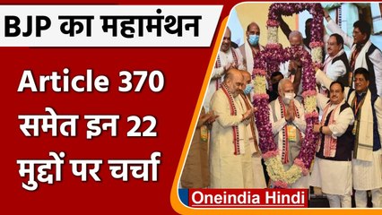 BJP की राष्ट्रीय कार्यकारिणी की मीटिंग, आर्टिकल 370 समेत इन 22 मुद्दों पर हुई चर्चा | वनइंडिया हिंदी