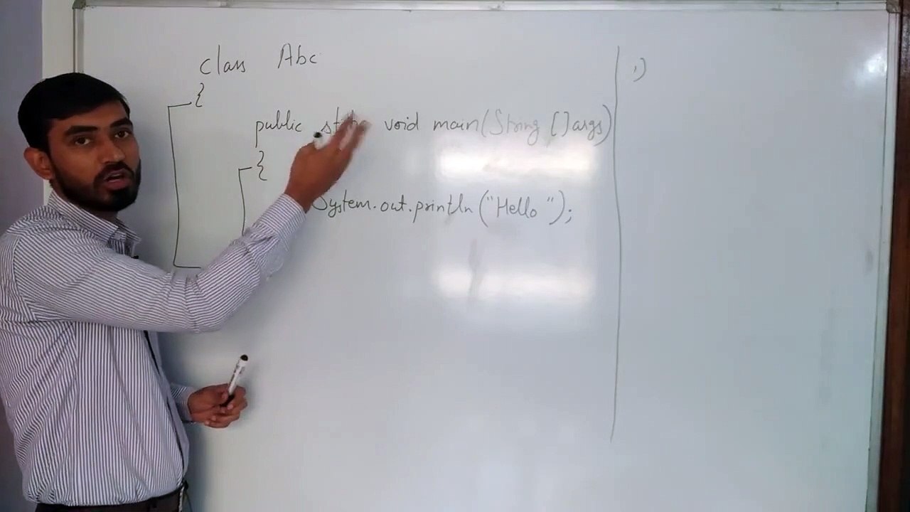 10. Explanation of Java Hello World Program by Deepak (Part 2- Hindi)