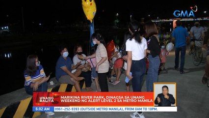 Marikina River Park, dinagsa sa unang weekend ng alert level 2 sa Metro Manila | UB