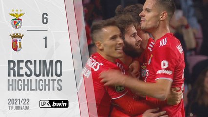 Highlights: Benfica 6-1 SC Braga (Liga 21/22 #11)