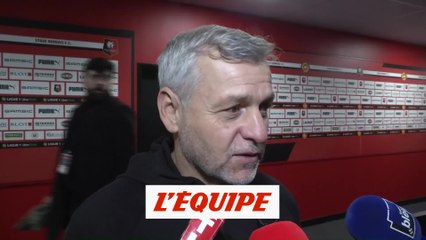 Download Video: Genesio a eu une pensée pour « certains qui (l)'ont bien asticoté » à l'OL - Foot - L1 - Rennes