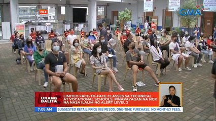 Limited face-to-face classes sa technical at vocational schools, pinapayagan na sa NCR na nasa ilalim ng alert level 2 | UB