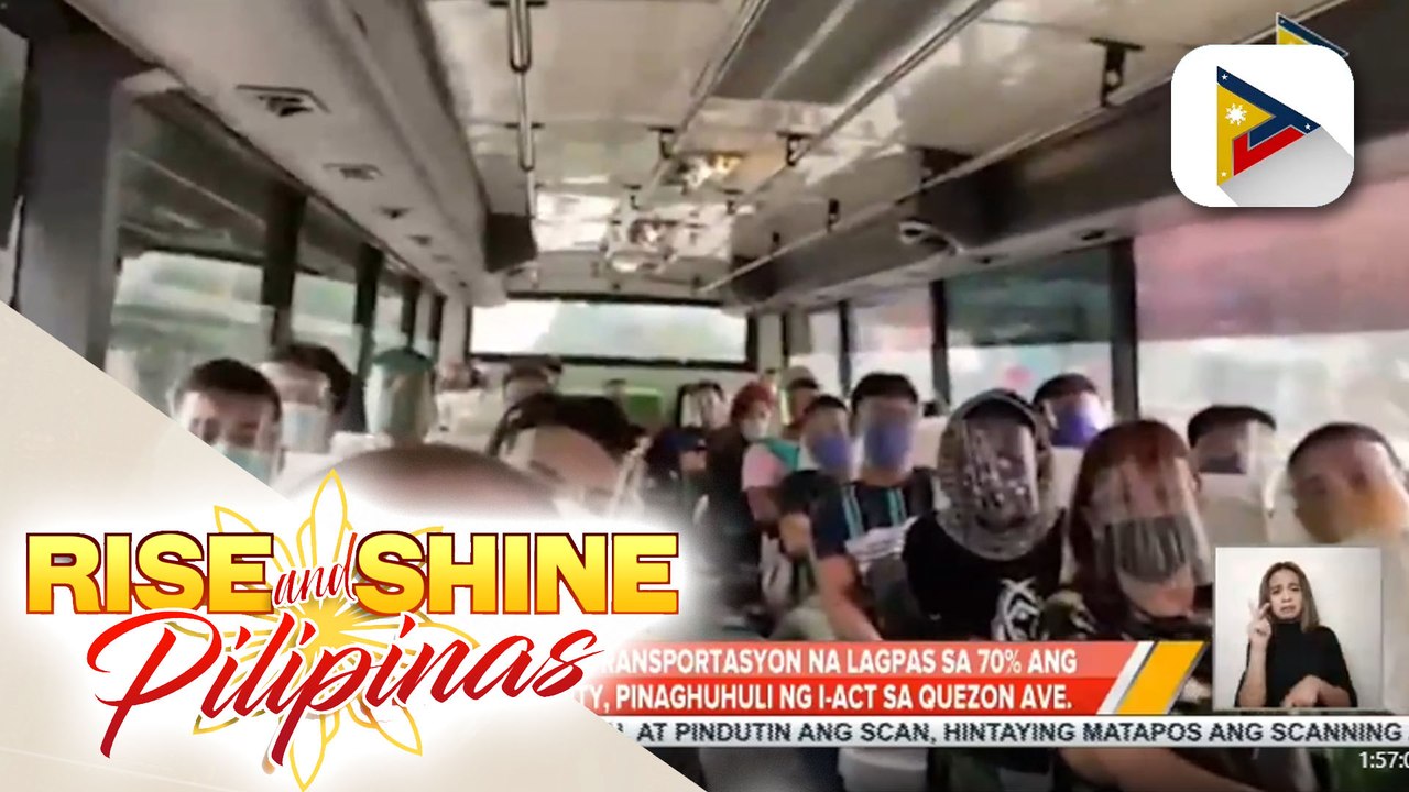 CHIKA ON THE ROAD | Mga pampublikong transportasyon na lagpas sa 70% ang passenger capacity, pinaghuhuli ng I-ACT sa Quezon Ave.