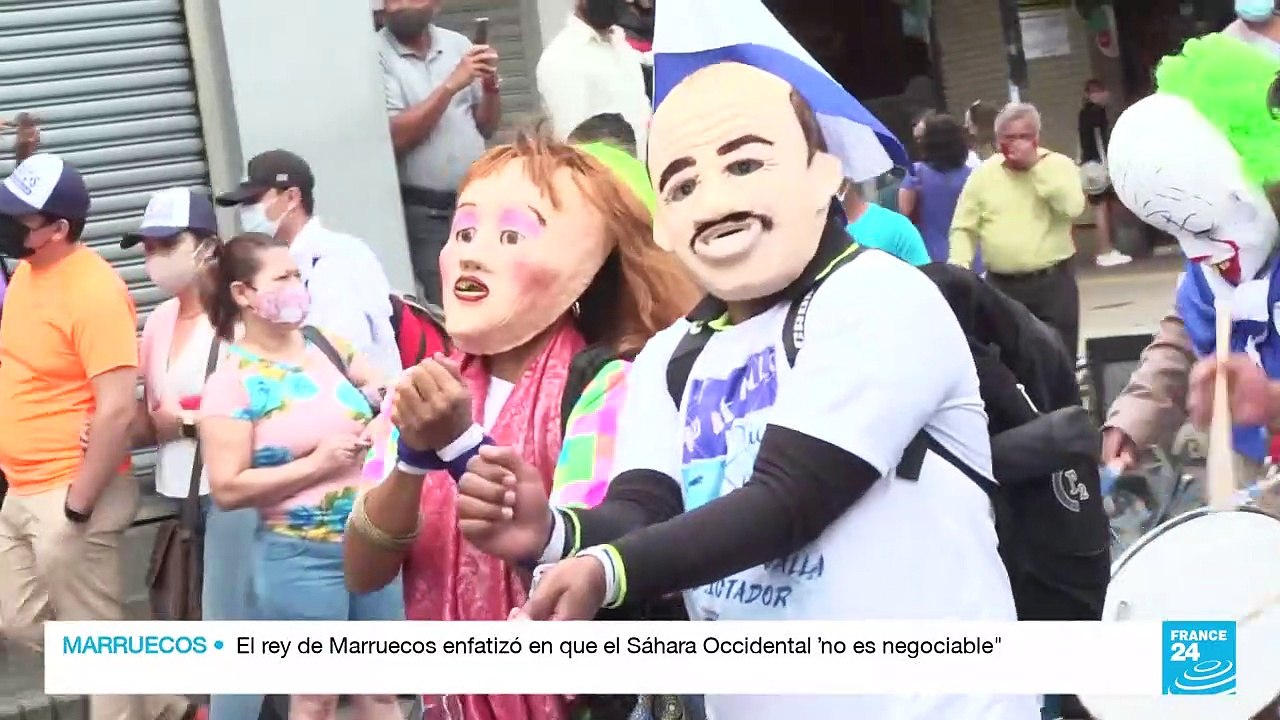 Nicaragüenses exiliados en Costa Rica se manifestaron en contra de las elecciones
