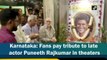 Fans pay tribute to late actor Puneeth Rajkumar in Karnataka theaters