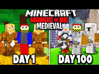 I Spent 100 Days In Hardcore Medieval Minecraft Video Dailymotion