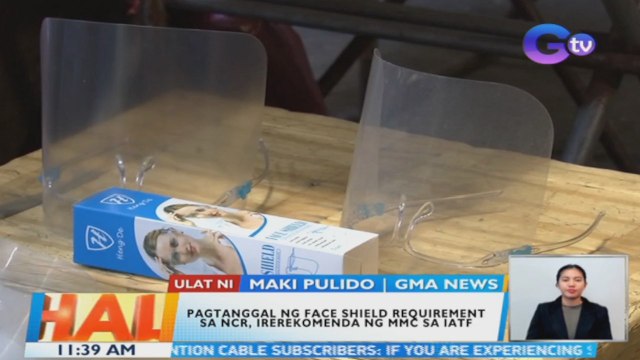 Pagtanggal ng face shield requirement sa NCR, irerekomenda ng MMC sa IATF | BT