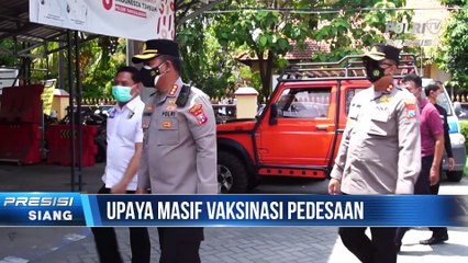 Kapolresta Sidoarjo Pantau Upaya Masif Vaksinasi Pedesaan