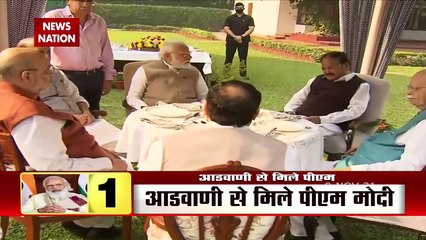 Download Video: PM Modi, JP Nadda and senior leaders wish LK Advani; visit his home