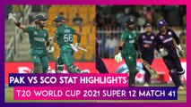 PAK vs SCO Stat Highlights T20 World Cup 2021: Pakistan Extends Their Unbeaten Streak