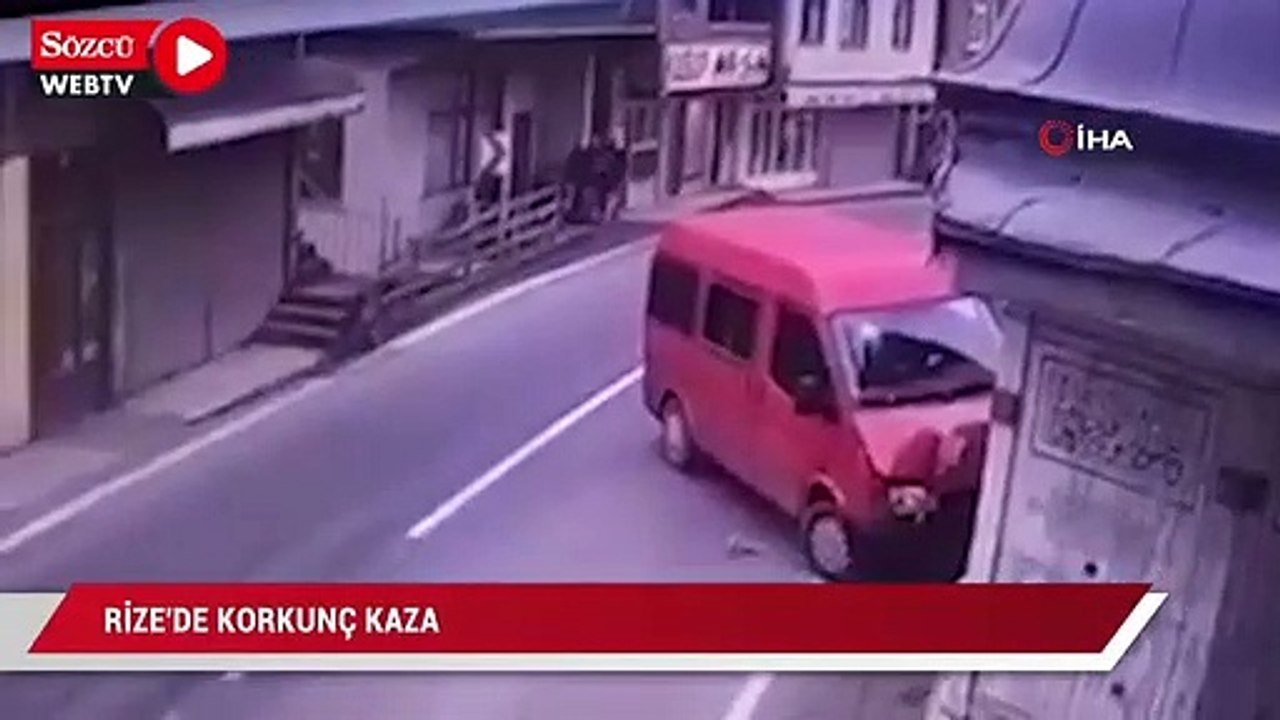 Rize'de dehşete düşüren kaza