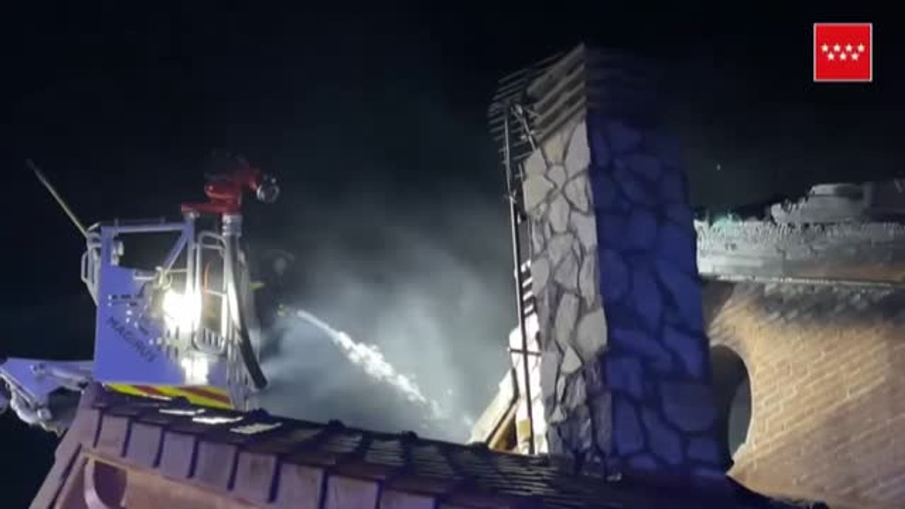 Se incendia una vivienda en Torrelaguna (Madrid)