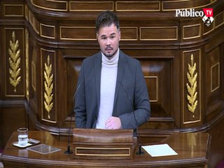 Rufián: "El fascismo se ha normalizado como una opción democrática más, en la calle y en la tele"