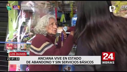 Los Olivos: vecinos piden ayuda para anciana que vive en estado de abandono y sin servicios básicos
