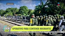 Caravana migrante también avanza por Veracruz; activan operativo
