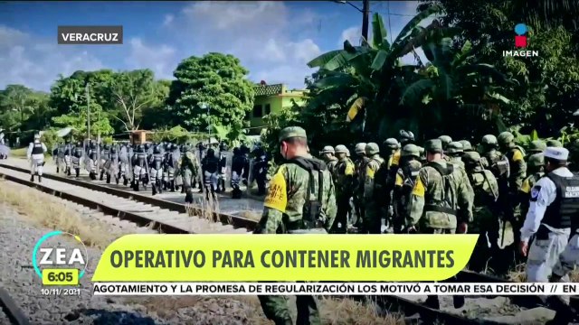 Caravana migrante también avanza por Veracruz; activan operativo